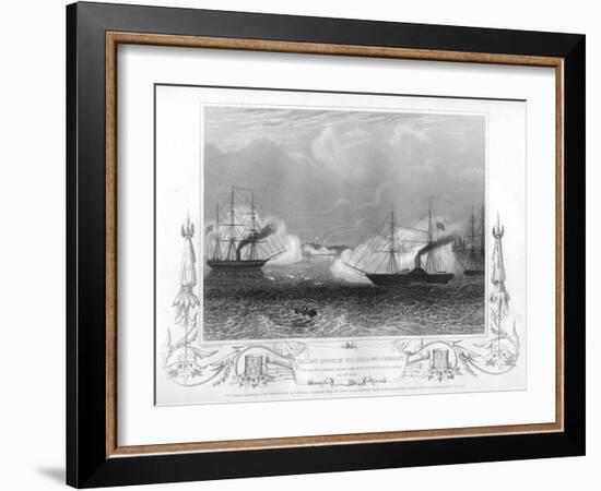 The Gallant Affair of the 'Hecla' and 'Arrogant, 1854-H Bibby-Framed Giclee Print