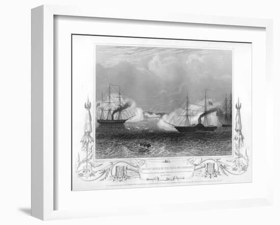 The Gallant Affair of the 'Hecla' and 'Arrogant, 1854-H Bibby-Framed Giclee Print