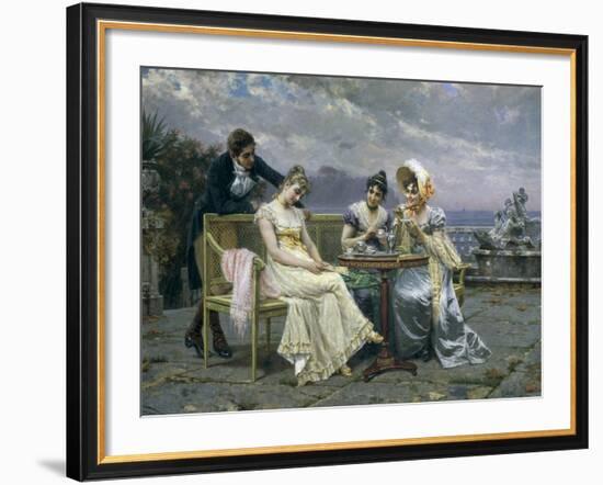 The Gallant Conversation, 1894-null-Framed Giclee Print