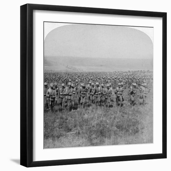 The Gallant Guards Brigade Marching on Brandfort, Boer War, South Africa, 1901-Underwood & Underwood-Framed Giclee Print