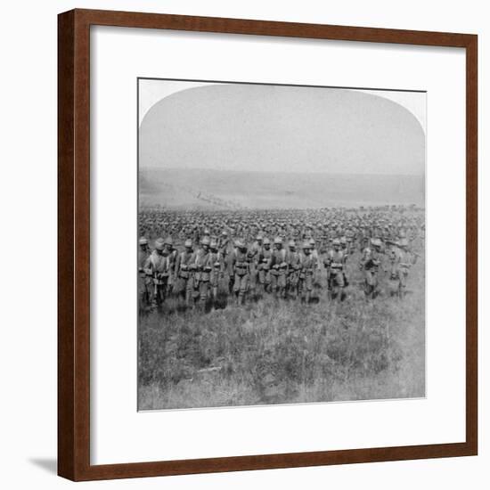 The Gallant Guards Brigade Marching on Brandfort, Boer War, South Africa, 1901-Underwood & Underwood-Framed Giclee Print