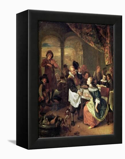 The Gallant Innkeeper-Jan Havicksz. Steen-Framed Premier Image Canvas