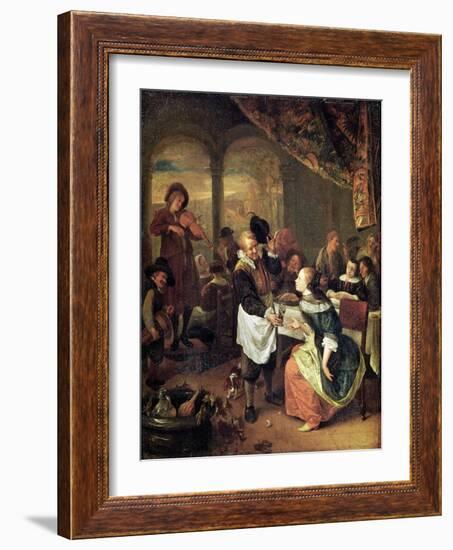 The Gallant Innkeeper-Jan Havicksz. Steen-Framed Giclee Print