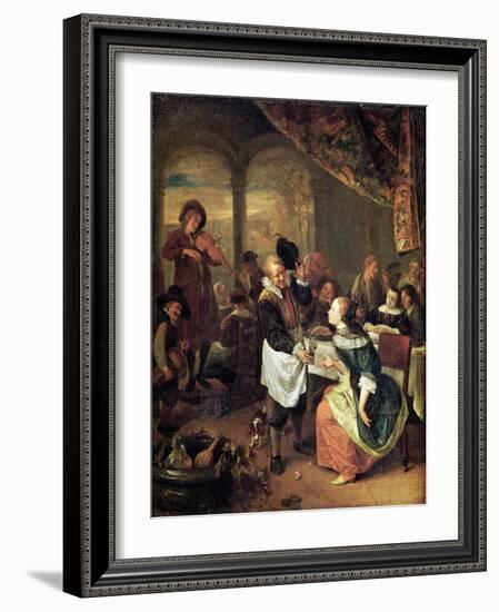 The Gallant Innkeeper-Jan Havicksz. Steen-Framed Giclee Print