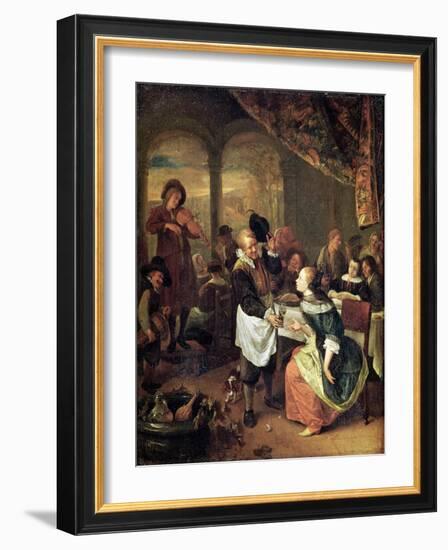 The Gallant Innkeeper-Jan Havicksz. Steen-Framed Giclee Print