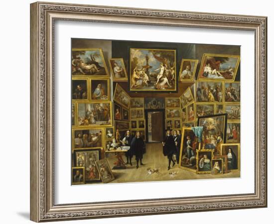 The Gallery of Archduke Leopold Wilhelm-David Teniers the Younger-Framed Giclee Print