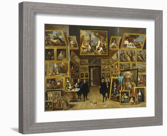 The Gallery of Archduke Leopold Wilhelm-David Teniers the Younger-Framed Giclee Print