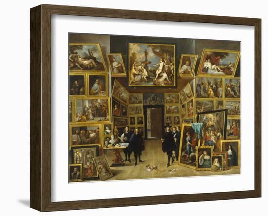 The Gallery of Archduke Leopold Wilhelm-David Teniers the Younger-Framed Giclee Print