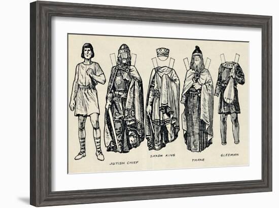 'The Gallery of British Costume: How The People Dressed in Anglo-Saxon Times', c1934-Unknown-Framed Giclee Print