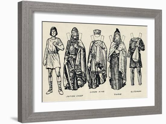 'The Gallery of British Costume: How The People Dressed in Anglo-Saxon Times', c1934-Unknown-Framed Giclee Print