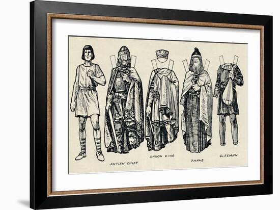 'The Gallery of British Costume: How The People Dressed in Anglo-Saxon Times', c1934-Unknown-Framed Giclee Print