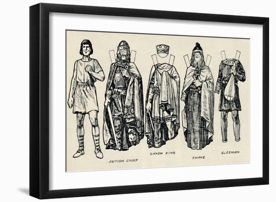 'The Gallery of British Costume: How The People Dressed in Anglo-Saxon Times', c1934-Unknown-Framed Giclee Print