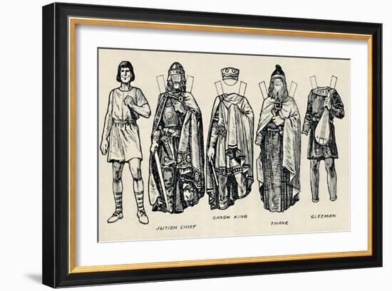 'The Gallery of British Costume: How The People Dressed in Anglo-Saxon Times', c1934-Unknown-Framed Giclee Print
