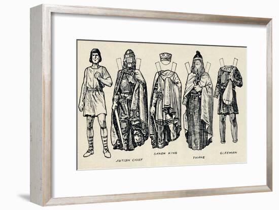 'The Gallery of British Costume: How The People Dressed in Anglo-Saxon Times', c1934-Unknown-Framed Giclee Print