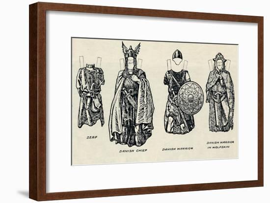 'The Gallery of British Costume: The Dress of Danes & Later Anglo-Saxons', c1934-Unknown-Framed Giclee Print