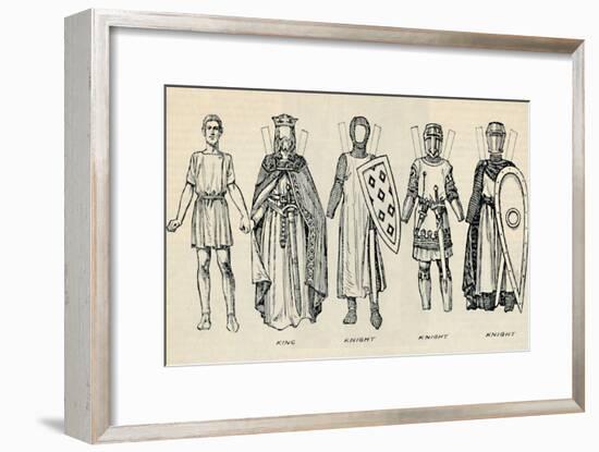 'The Gallery of British Costume: Types of Dress in Early Plantagenet Times', c1934-Unknown-Framed Giclee Print