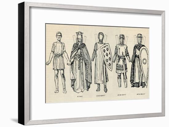 'The Gallery of British Costume: Types of Dress in Early Plantagenet Times', c1934-Unknown-Framed Giclee Print