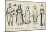'The Gallery of British Costume: Types of Dress in Early Plantagenet Times', c1934-Unknown-Mounted Giclee Print