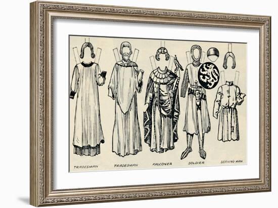 'The Gallery of British Costume: What Men and Women Wore In Henry III's Time', c1934-Unknown-Framed Giclee Print