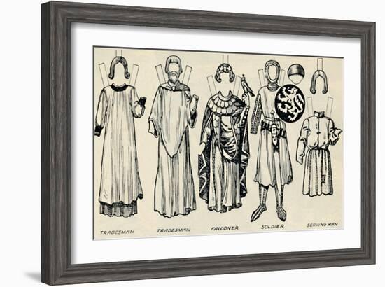 'The Gallery of British Costume: What Men and Women Wore In Henry III's Time', c1934-Unknown-Framed Giclee Print