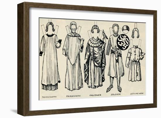 'The Gallery of British Costume: What Men and Women Wore In Henry III's Time', c1934-Unknown-Framed Giclee Print