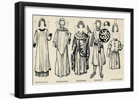 'The Gallery of British Costume: What Men and Women Wore In Henry III's Time', c1934-Unknown-Framed Giclee Print