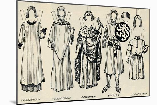 'The Gallery of British Costume: What Men and Women Wore In Henry III's Time', c1934-Unknown-Mounted Giclee Print