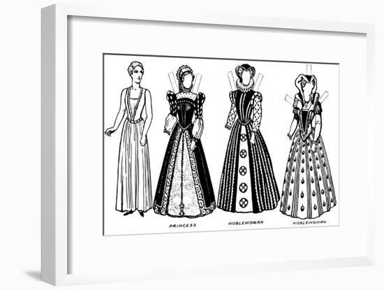 'The Gallery of Costume: Dresses Worn in the Days When Queen Mary Reigned', c1934-Unknown-Framed Giclee Print