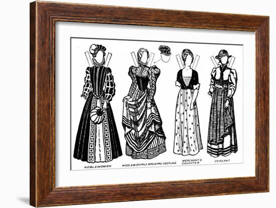 'The Gallery of Costume: Dresses Worn in the Days When Queen Mary Reigned', c1934-Unknown-Framed Giclee Print