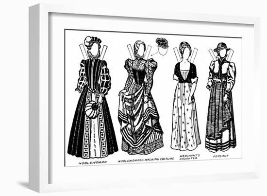 'The Gallery of Costume: Dresses Worn in the Days When Queen Mary Reigned', c1934-Unknown-Framed Giclee Print