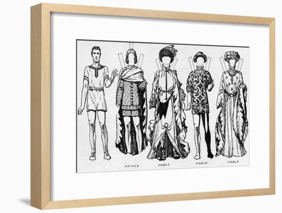 'The Gallery of Costume: Dresses Worn in the Last Years of Edward III's Reign', c1934-Unknown-Framed Giclee Print