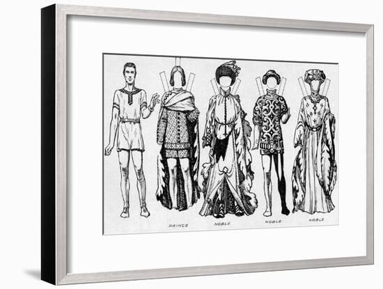 'The Gallery of Costume: Dresses Worn in the Last Years of Edward III's Reign', c1934-Unknown-Framed Giclee Print
