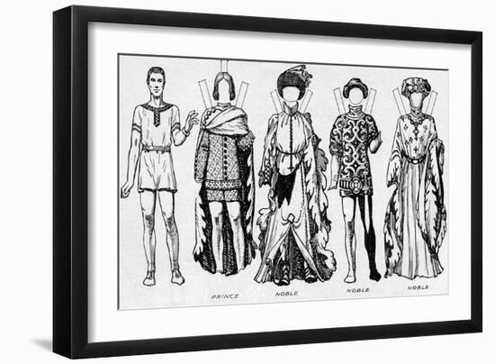 'The Gallery of Costume: Dresses Worn in the Last Years of Edward III's Reign', c1934-Unknown-Framed Giclee Print