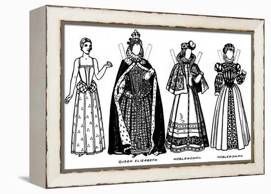'The Gallery of Historic Costume: Some of the Dresses Worn in Elizabeth's Reign', c1934-Unknown-Framed Premier Image Canvas