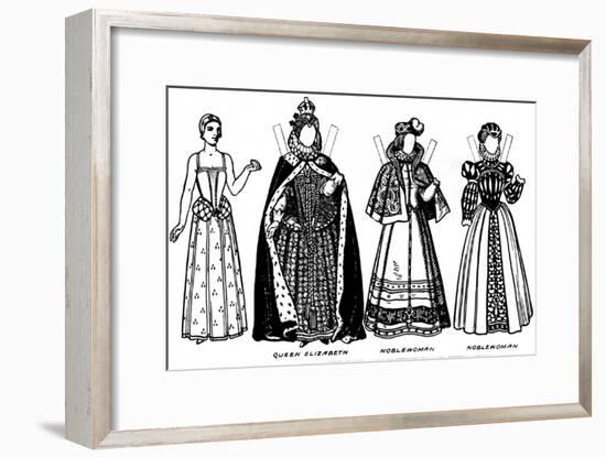 'The Gallery of Historic Costume: Some of the Dresses Worn in Elizabeth's Reign', c1934-Unknown-Framed Giclee Print