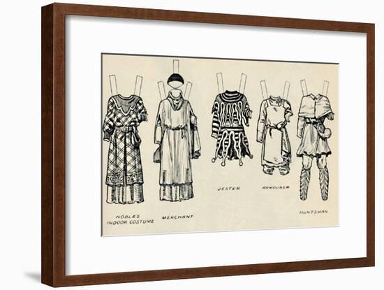 'The Gallery of Historic Costume: The Dresses Worn in the Days of Richard I', c1934-Unknown-Framed Giclee Print