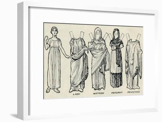 'The Gallery of Historic Costume: What The Britons and Romans Used To Wear', c1934-Unknown-Framed Giclee Print