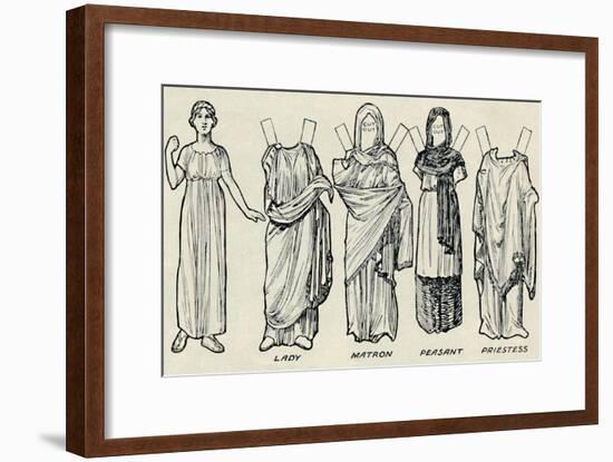 'The Gallery of Historic Costume: What The Britons and Romans Used To Wear', c1934-Unknown-Framed Giclee Print