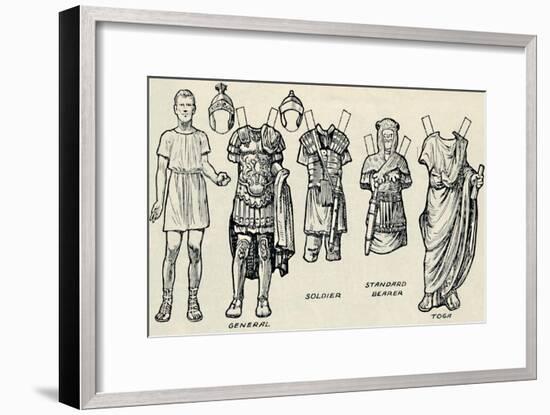 'The Gallery of Historic Costume: What The Britons and Romans Used To Wear', c1934-Unknown-Framed Giclee Print