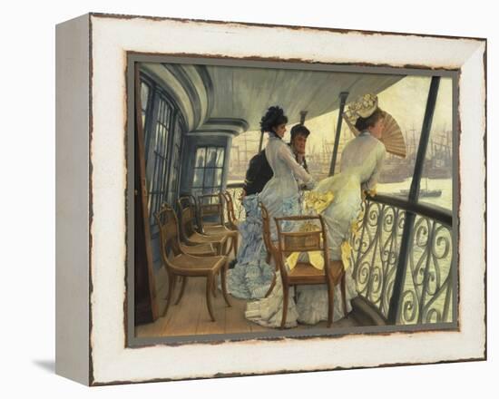 The Gallery of Hms Calcutta (Portsmouth)-James Tissot-Framed Premier Image Canvas