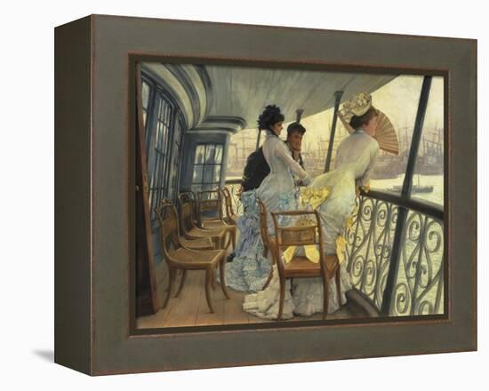 The Gallery of Hms Calcutta (Portsmouth)-James Tissot-Framed Premier Image Canvas