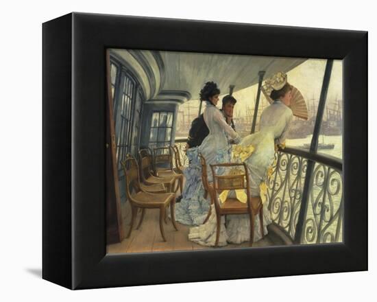 The Gallery of Hms Calcutta (Portsmouth)-James Tissot-Framed Premier Image Canvas