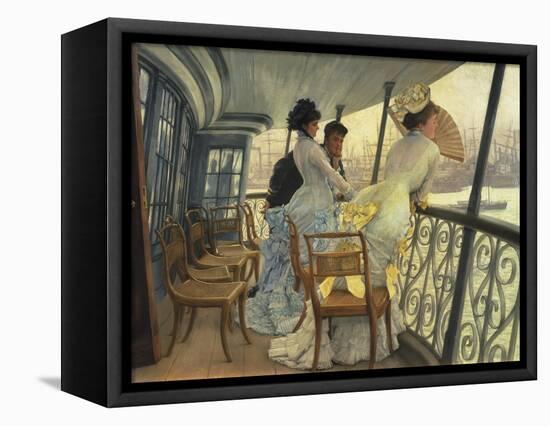 The Gallery of Hms Calcutta (Portsmouth)-James Tissot-Framed Premier Image Canvas