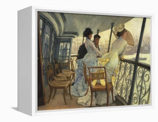 The Gallery of Hms Calcutta (Portsmouth)-James Tissot-Framed Premier Image Canvas