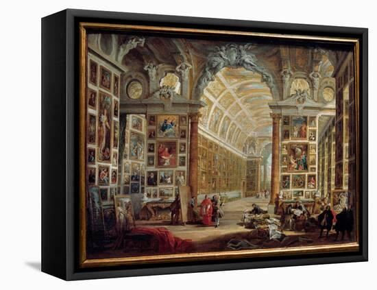 The Gallery of Silvio Valenti Gonzaga (Or Gonzague) (1690-1756), Cardinal of Clement XII Painting B-Giovanni Paolo Pannini or Panini-Framed Premier Image Canvas