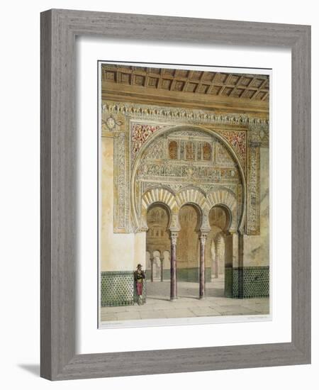 The Gallery of the Court of Lions at the Alhambra, Granada, 1853-Leon Auguste Asselineau-Framed Giclee Print