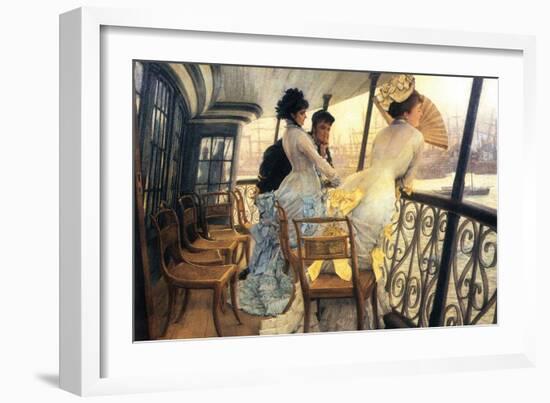 The Gallery of the H.M.S. Calcutta-James Tissot-Framed Art Print