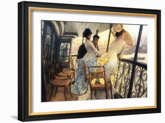 The Gallery of the H.M.S. Calcutta-James Tissot-Framed Art Print