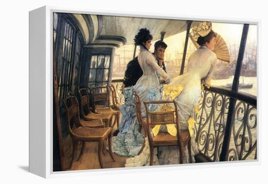 The Gallery of the H.M.S. Calcutta-James Tissot-Framed Stretched Canvas