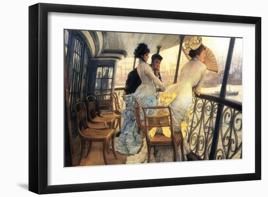 The Gallery of the H.M.S. Calcutta-James Tissot-Framed Art Print